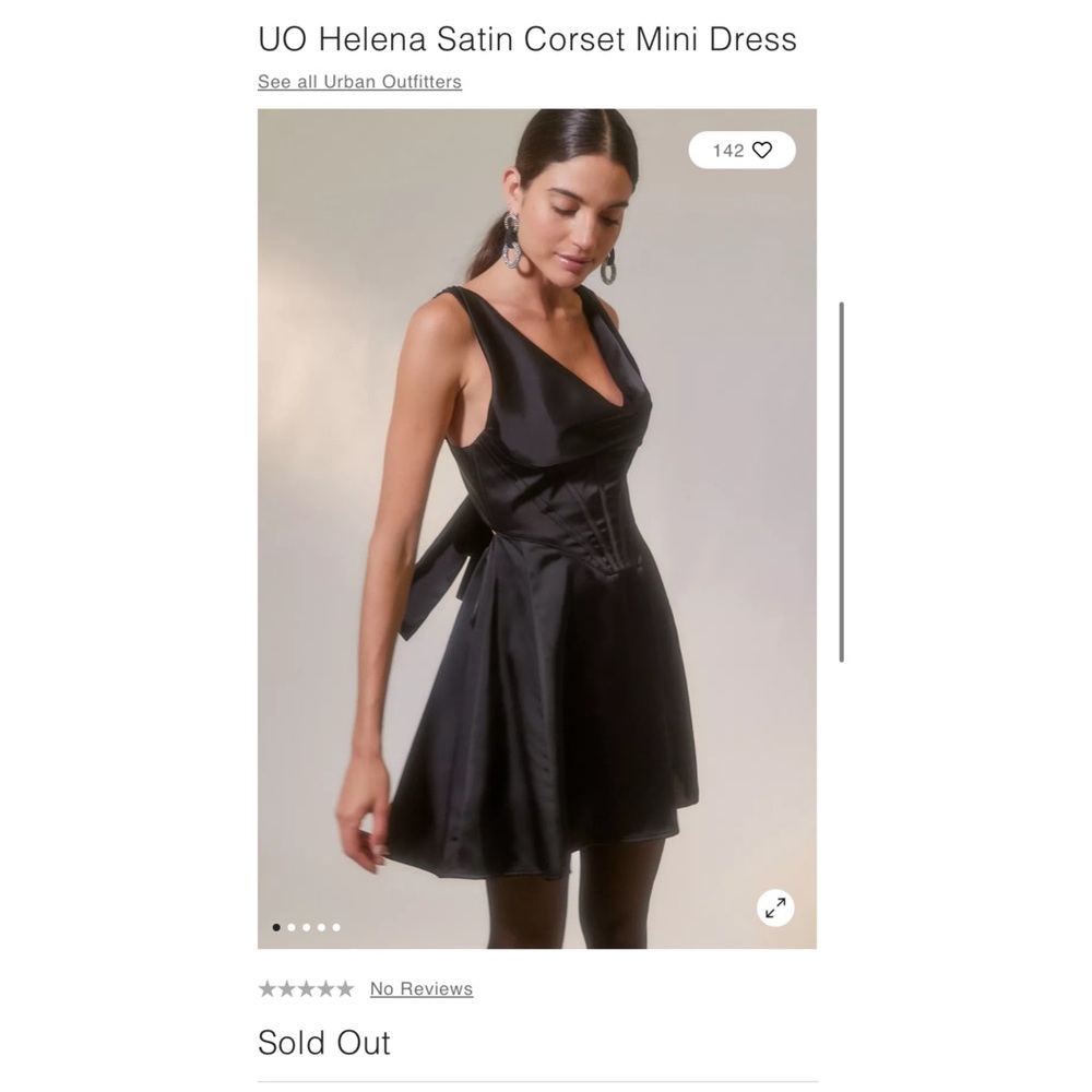 Urban outfitters black dress mini short